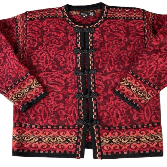 Nordic Design Wool Button Front Cardigan Jacket, Size Large - Picture 1 of 13